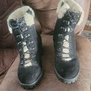 Madden Girl Black and Tan Winter Boots